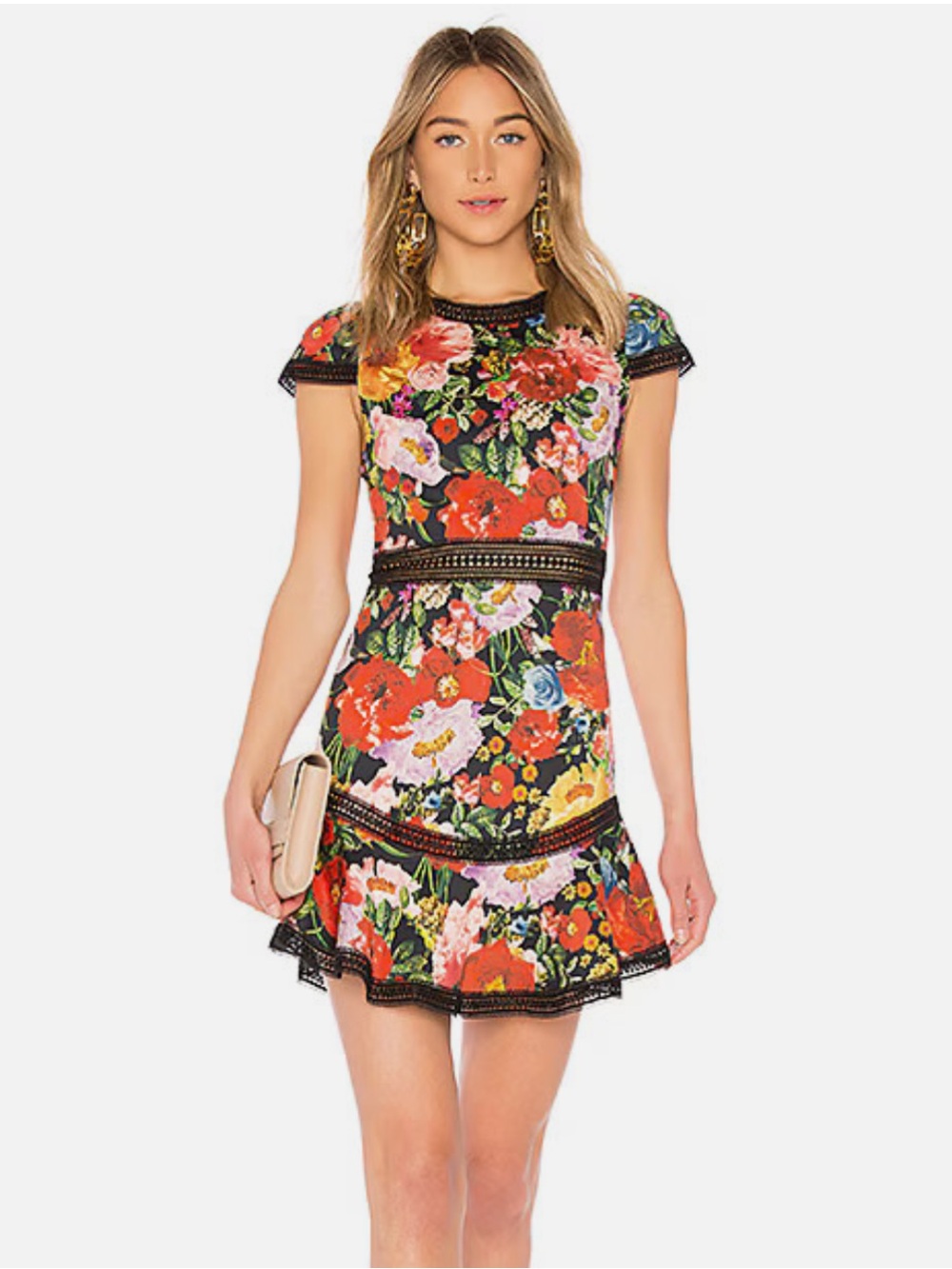 Alice + Olivia Rapunzel Floral Mini Dress